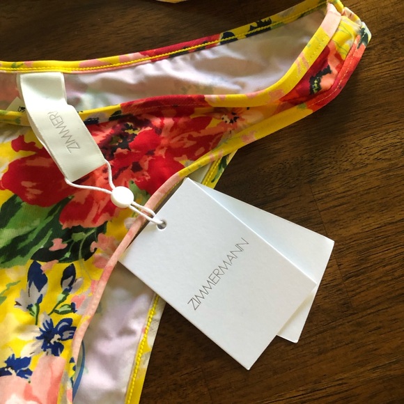 NWT $285 Zimmermann Alight Corset Two-Piece Swimsuit 0 (fits like 4 US), YELLOW! - Picture 8 of 15